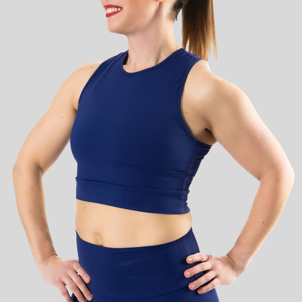 Warrior Basic Crop Top blue